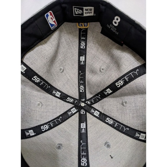 Golden State Warriors New Era Hat 59Fifty 8 Low Crown Gray Wool Blend Fitted New - Picture 5 of 5